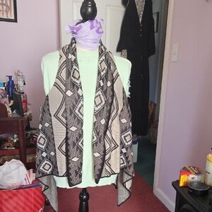 Cato Geometric Patterned Kimono